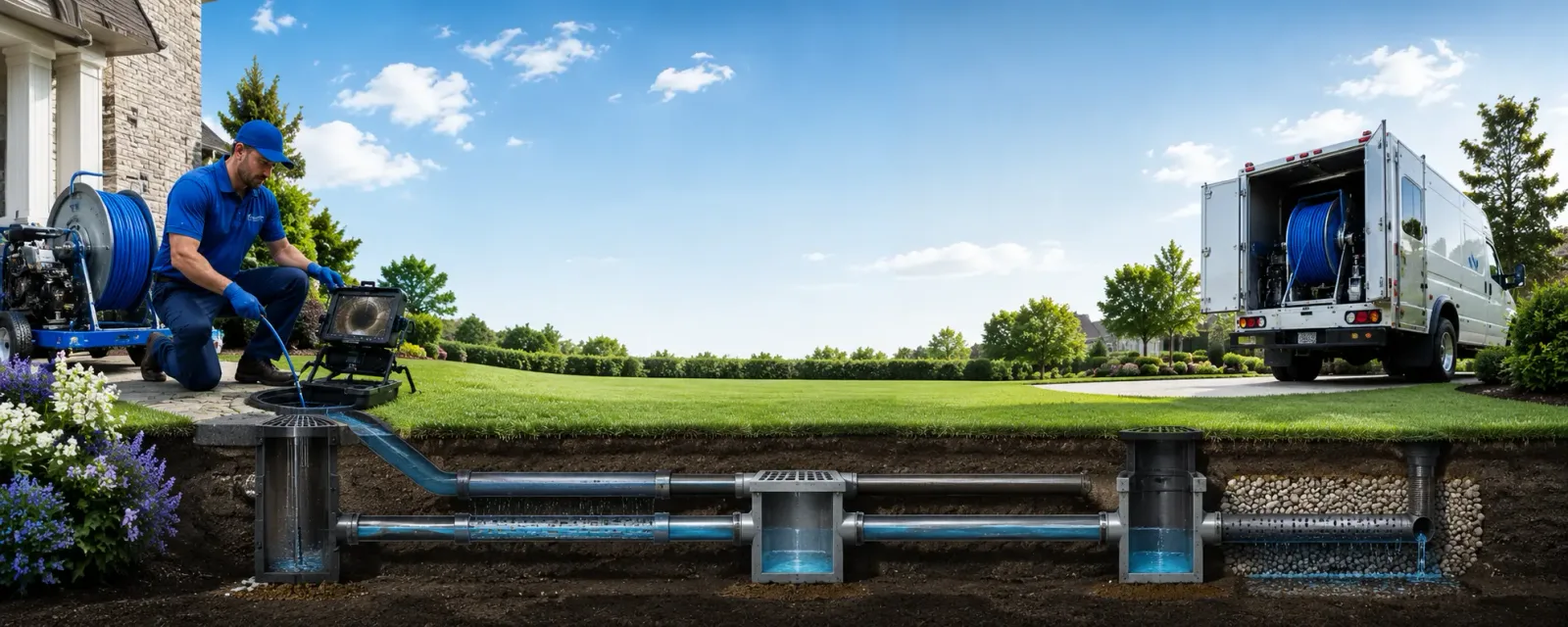 Outdoor drain cleaning information for Cross River, NY